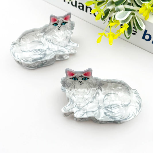 Haarklammer Weiße Perserkatze