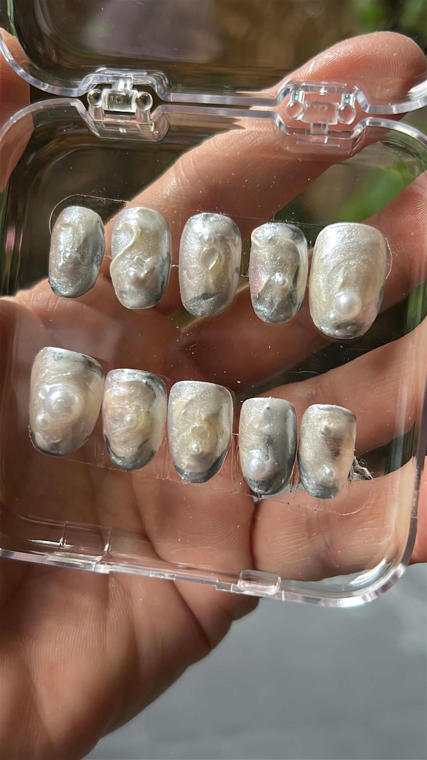 Set Press on Nails - handgemacht Oysters