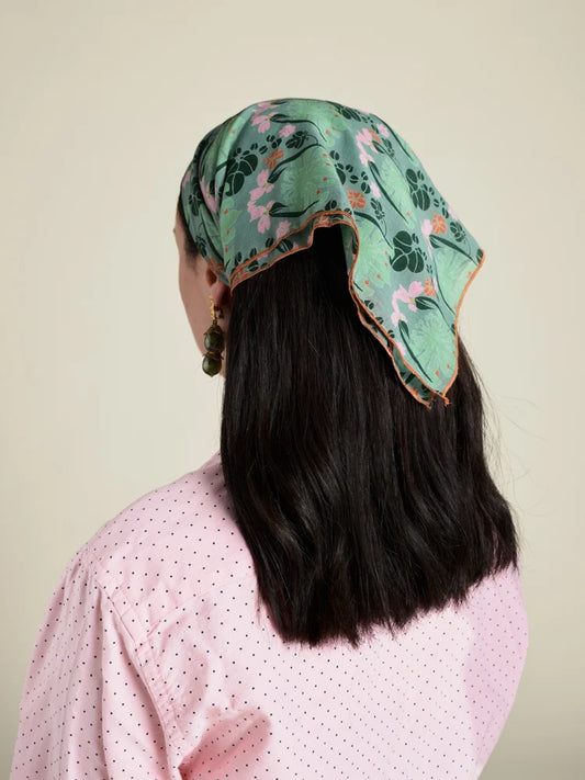 Square Scarf - William Sage Green Print