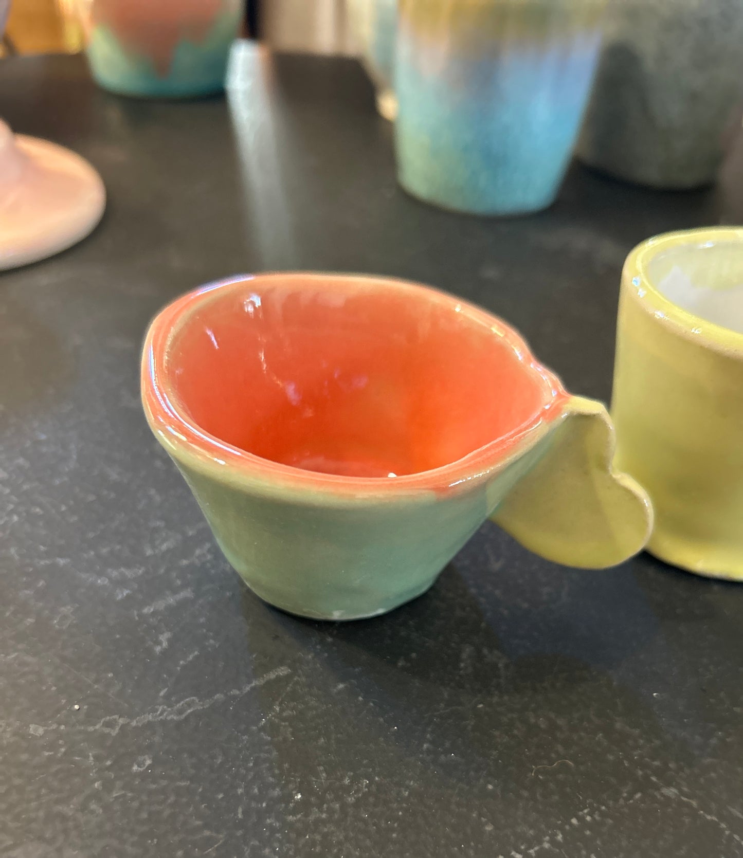 3 Espressotassen im Set und glasiert - Handgemachte Keramik von Johanna Reiner