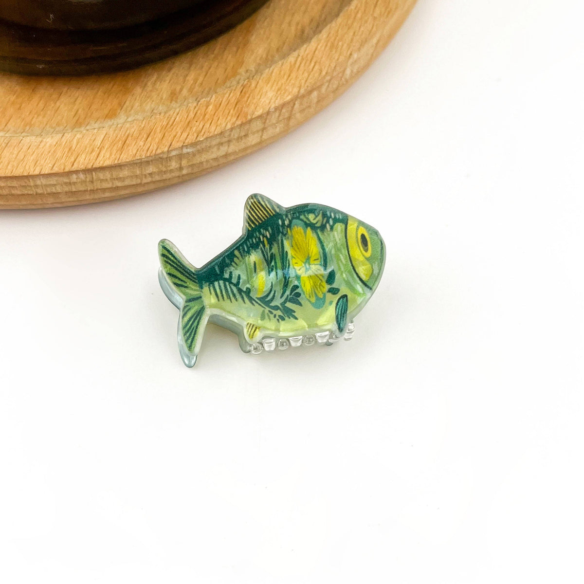 Haarklammer Sardine mit Seegras