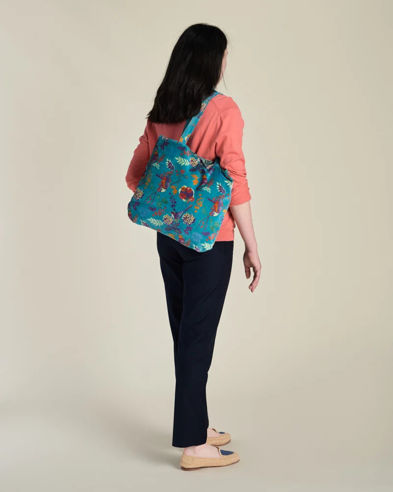 Totebag von Les Touristes Paris – 100% Baumwollen- Birdy Teal