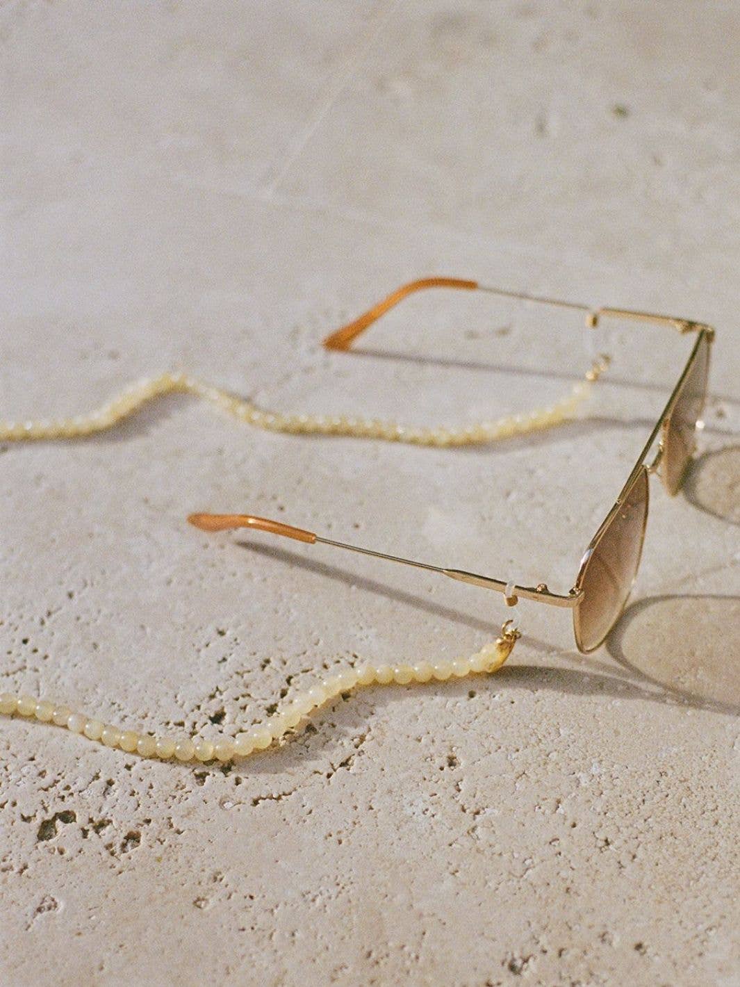 Pastella Gelbe Brillenkette von Coco Bonito