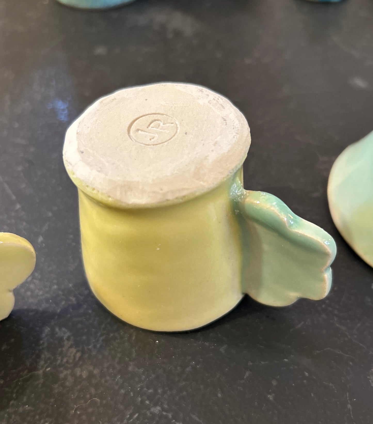 3 Espressotassen im Set und glasiert - Handgemachte Keramik von Johanna Reiner