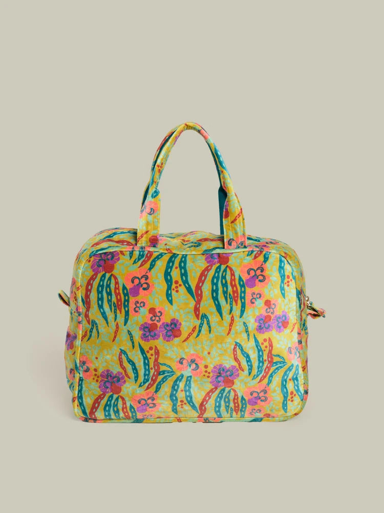 Weekender Tasche von Les Touristes Paris – 100% Baumwolle – Allegria Gold Print