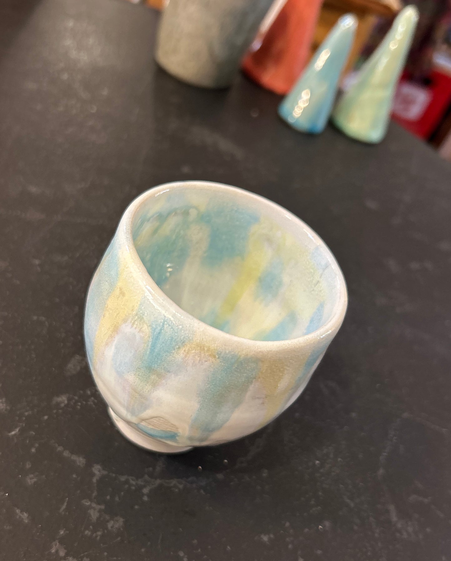 Teeschale/Kaffeebecher glasiert - Handgemachte Keramik von Johanna Reiner