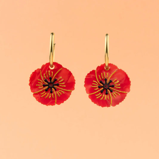 Ohrringe Mohnblume von Coucou Suzette