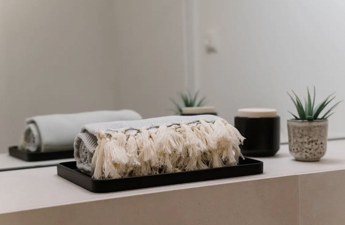 Hamamtuch/Saunatuch/Badetuch mit Fransen aus 100% Baumwolle