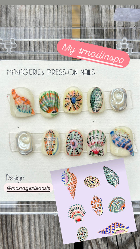 Set Press on Nails - handgemalt