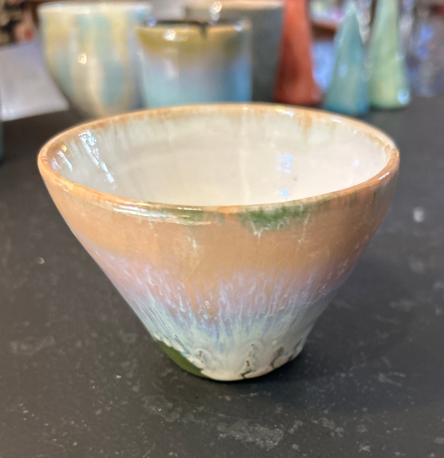 Teeschale glasiert - Handgemachte Keramik von Johanna Reiner