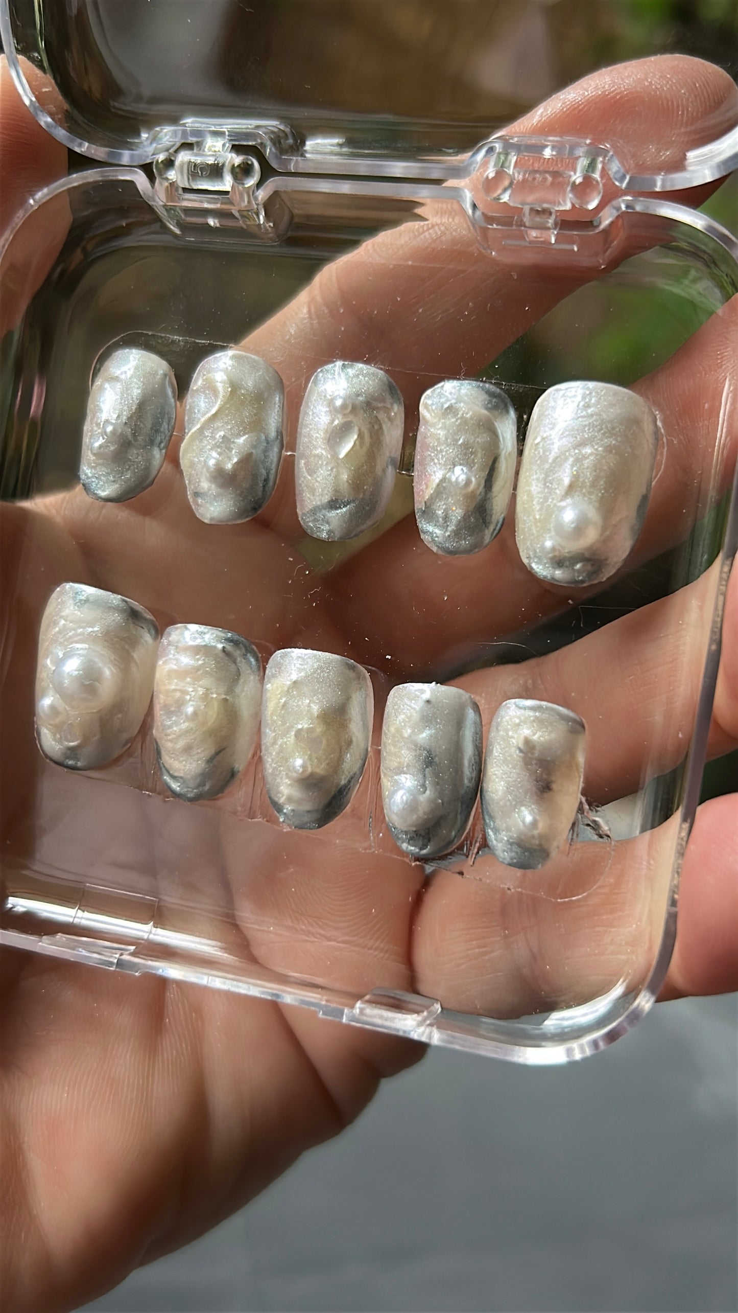 Set Press on Nails - handgemacht Oysters