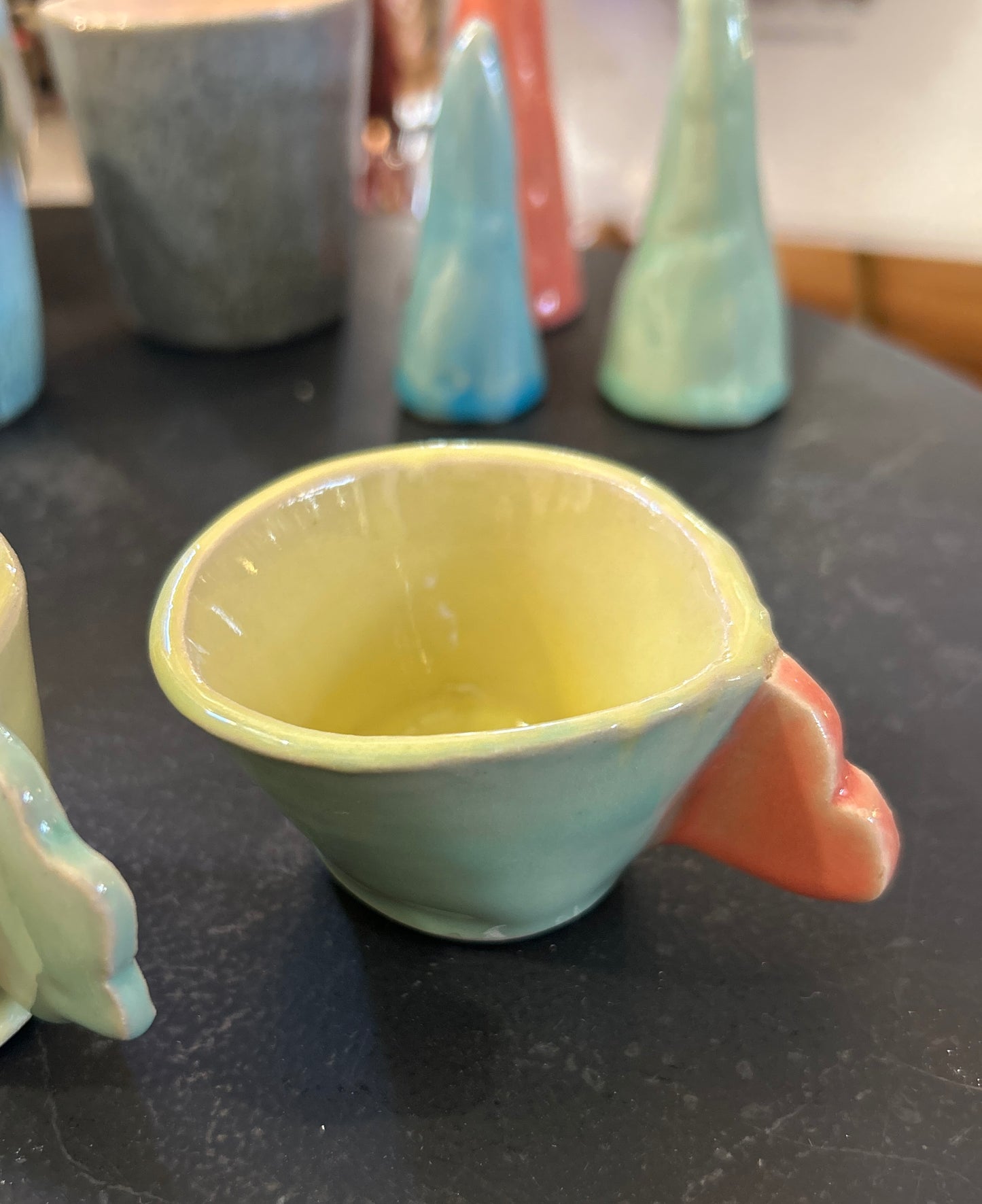 3 Espressotassen im Set und glasiert - Handgemachte Keramik von Johanna Reiner