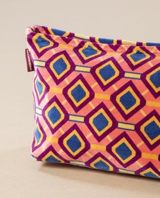 Kulturbeutel/Toiletttasche aus Baumwollsamt