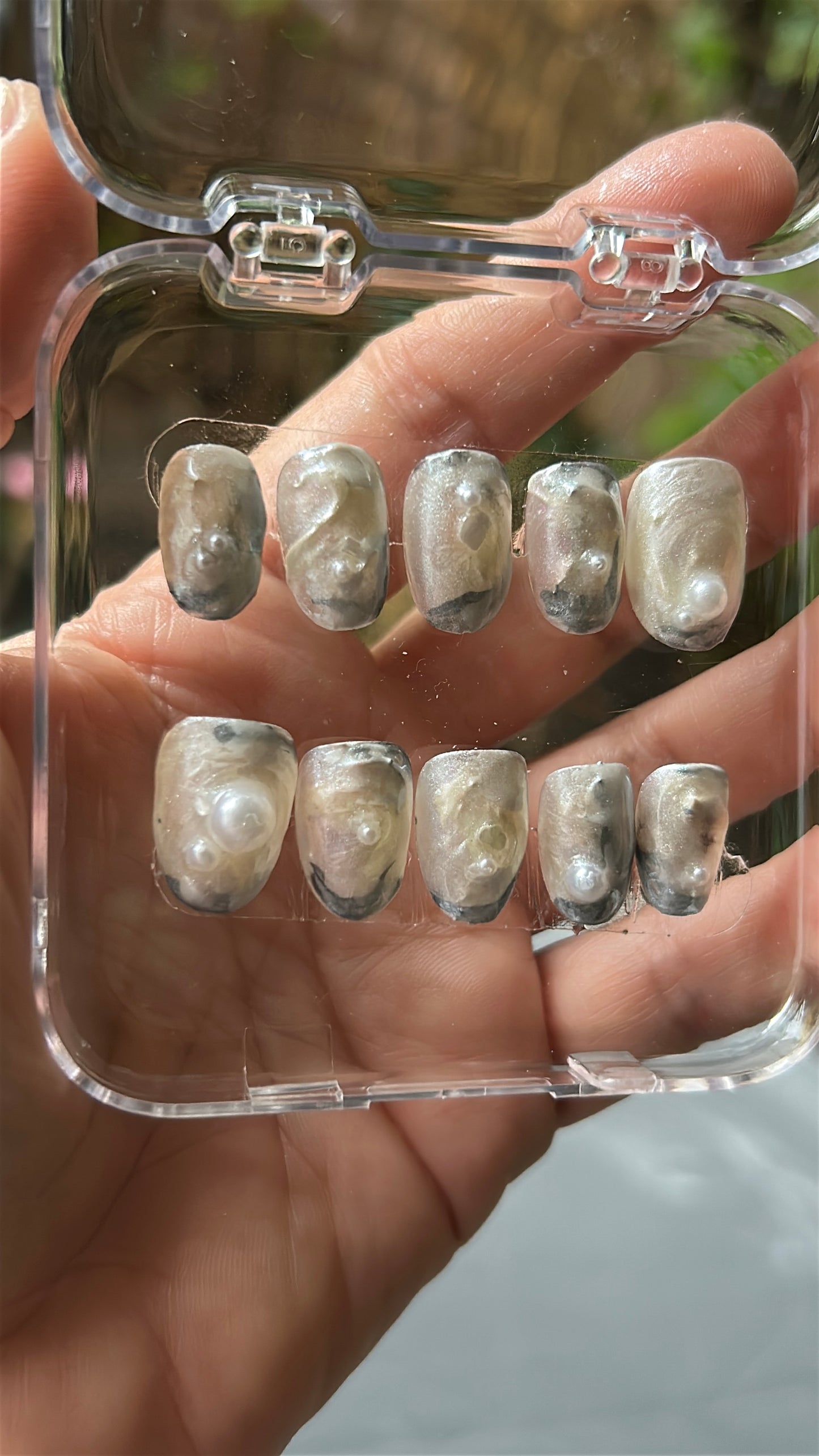 Set Press on Nails - handgemacht Oysters