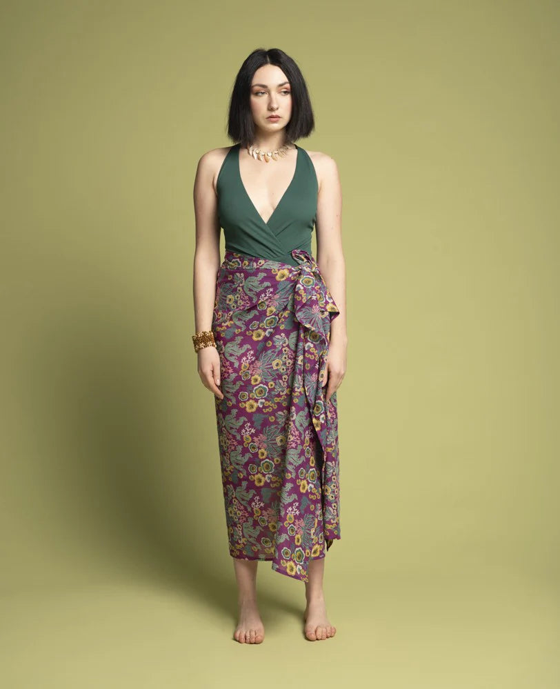 Grosses Halstuch, luftiger Baumwollschal, Swainston purple