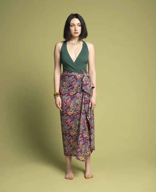 Grosses Halstuch, luftiger Baumwollschal, Swainston purple