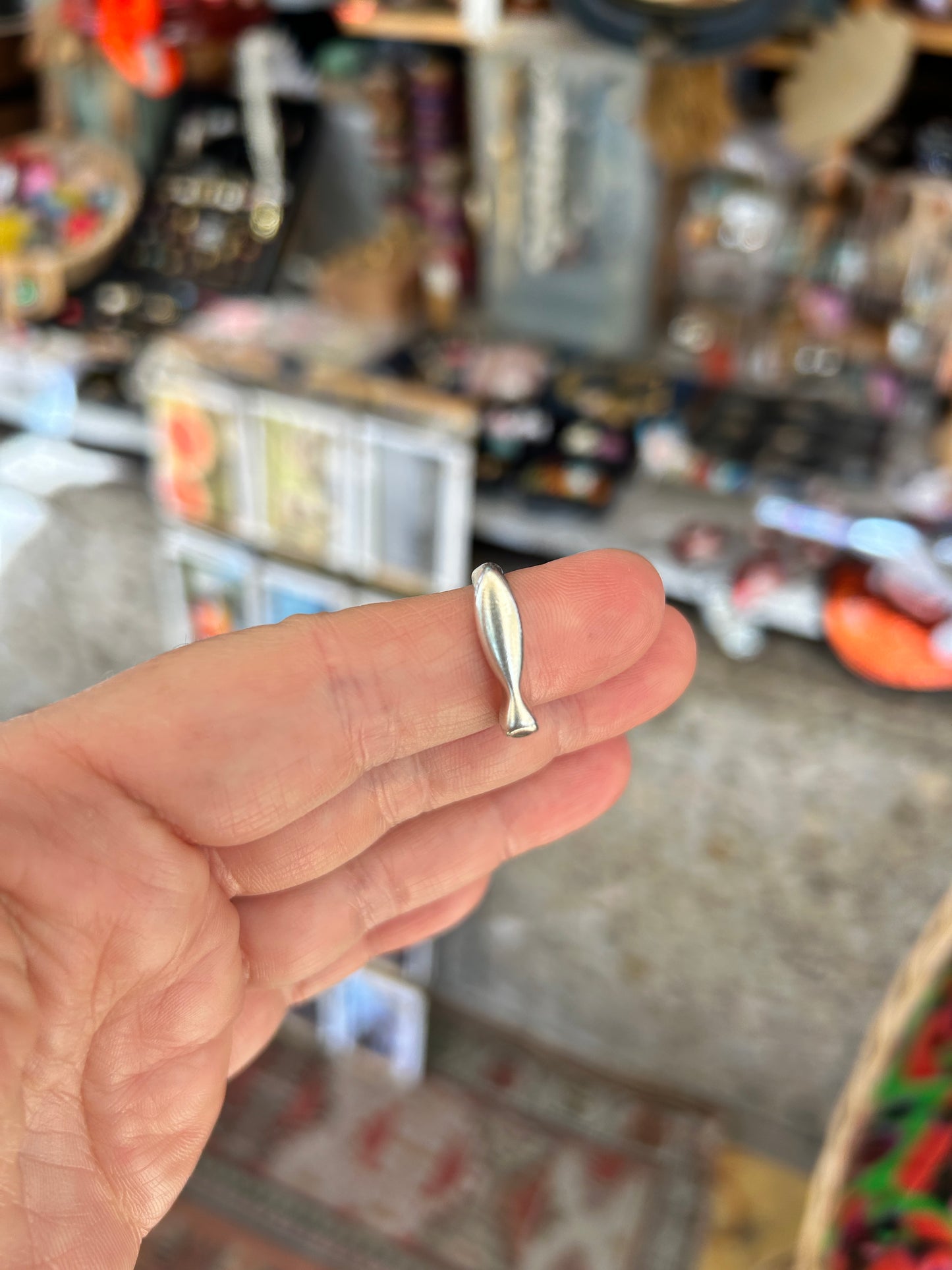 Silberring mit Fisch