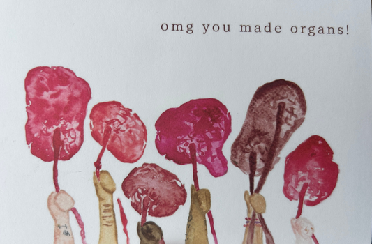 Postkarte Wunder von Klara Eröd-Danzinger – "omg you made organs!"
