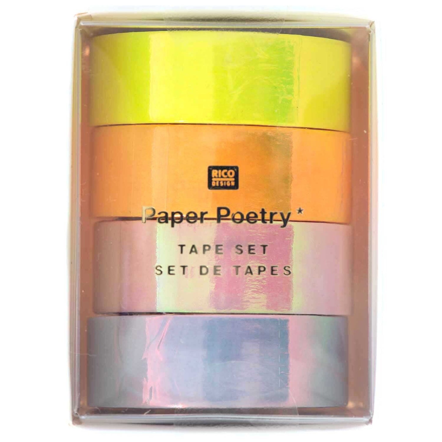 Paper Poetry Washi Tape Set irisierend pastell 15mm 5m