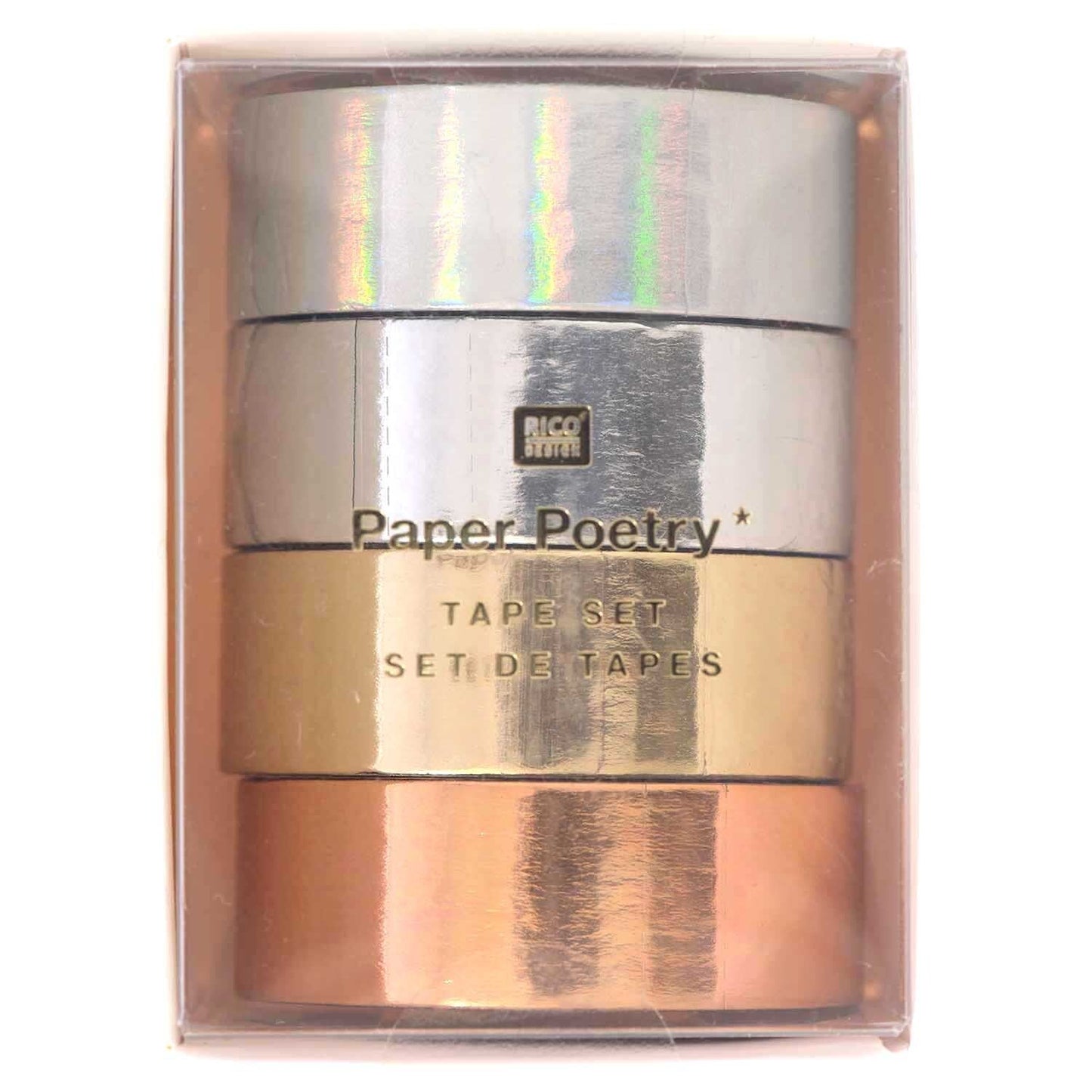 Paper Poetry Washi Tape Set metallic 15mm 5m