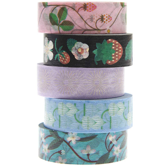 Paper Poetry Washi Tape Set Floral 15mm 10m 5-teilig