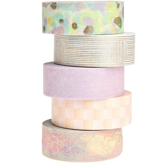 Washi Paper Poetry Tape Set Himmel 5 Stück 1,5cmX10m