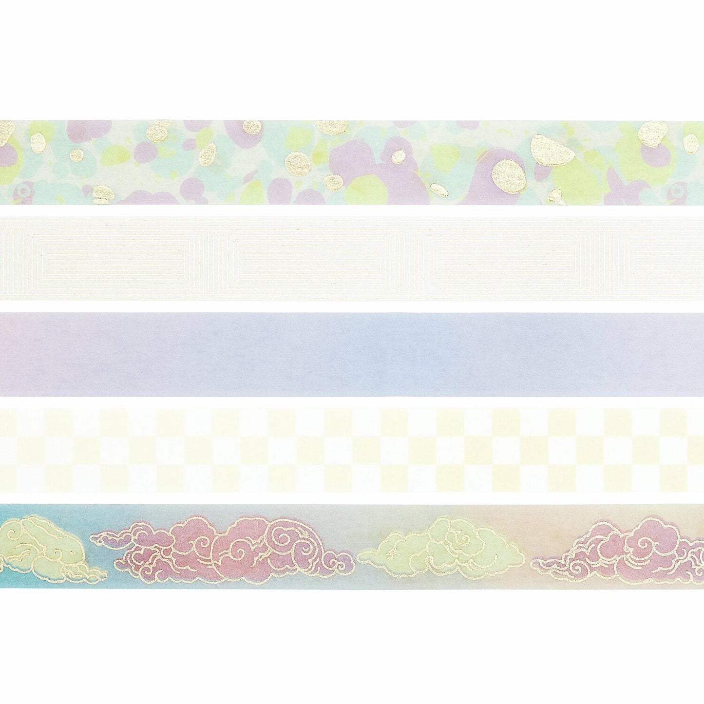 Washi Paper Poetry Tape Set Himmel 5 Stück 1,5cmX10m