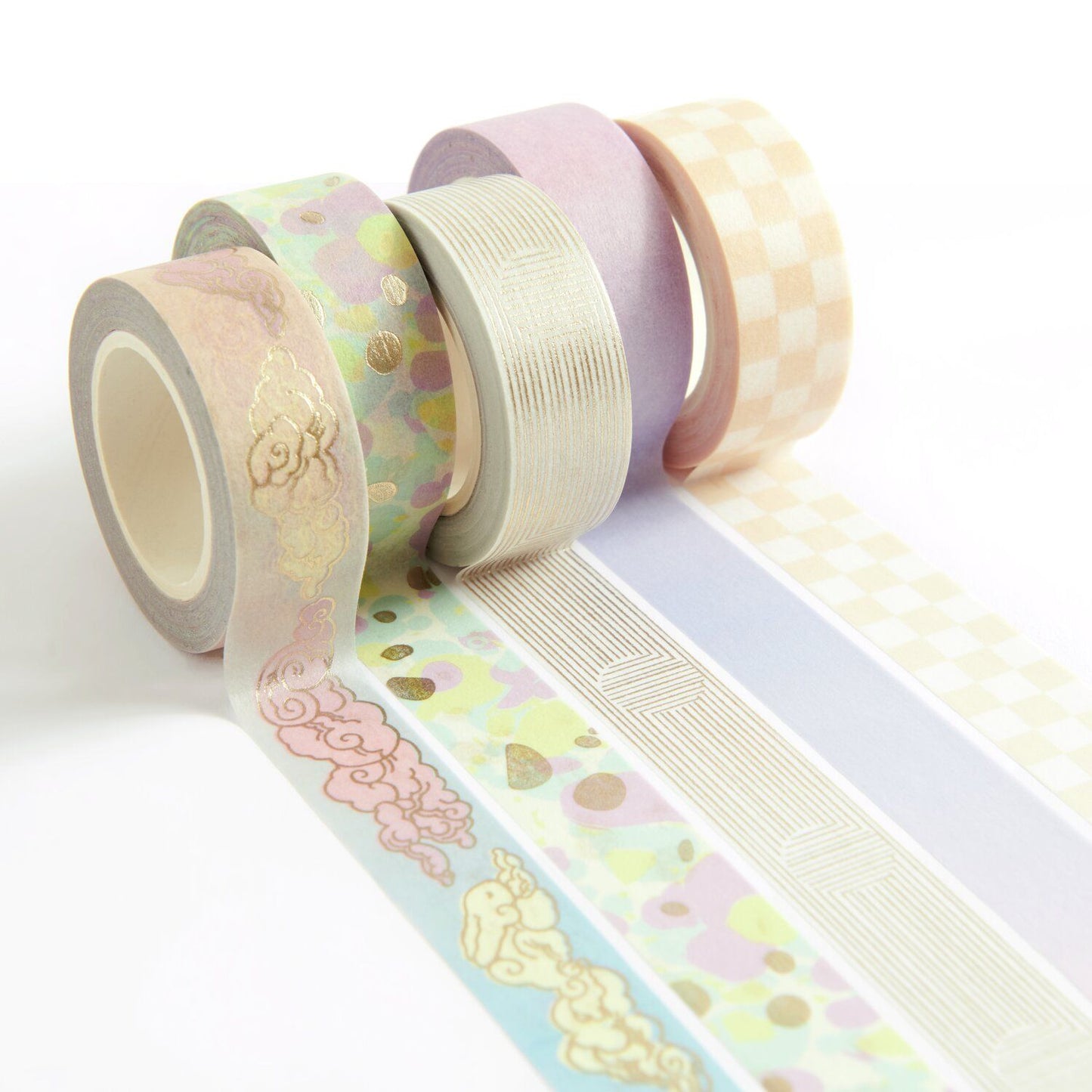Washi Paper Poetry Tape Set Himmel 5 Stück 1,5cmX10m