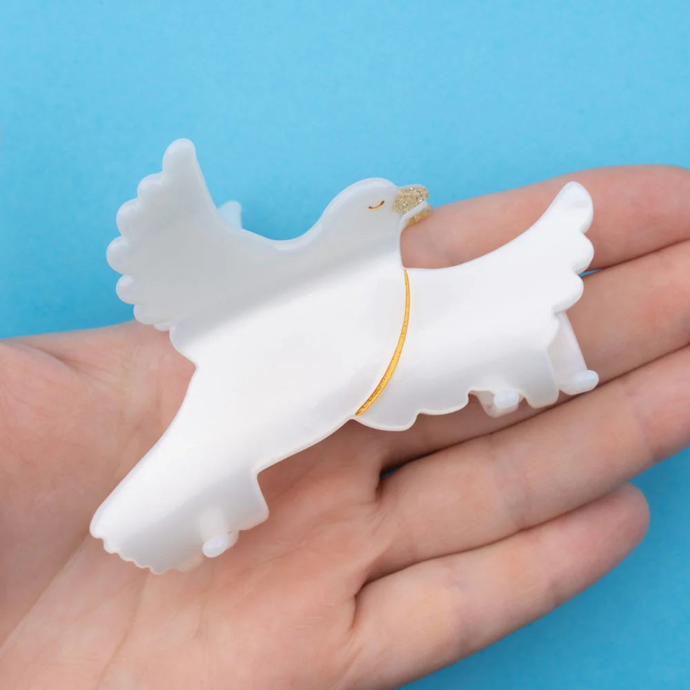 Haarklammer weiße Friedenstaube von Coucou Suzette