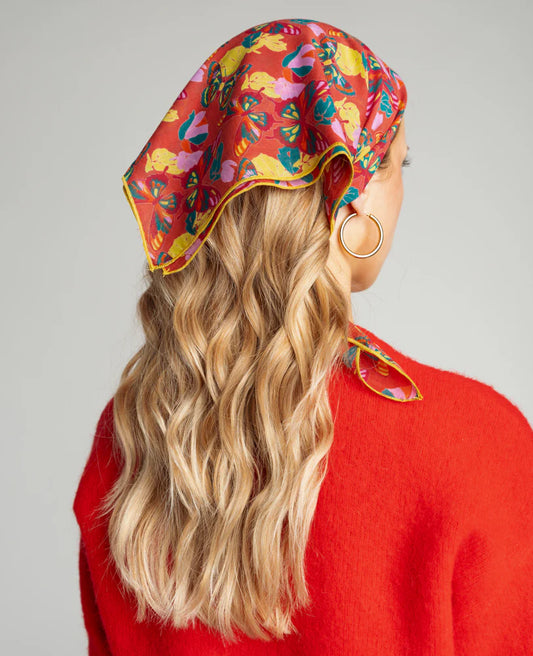 Quadratischer Schal - Holy Red Clay