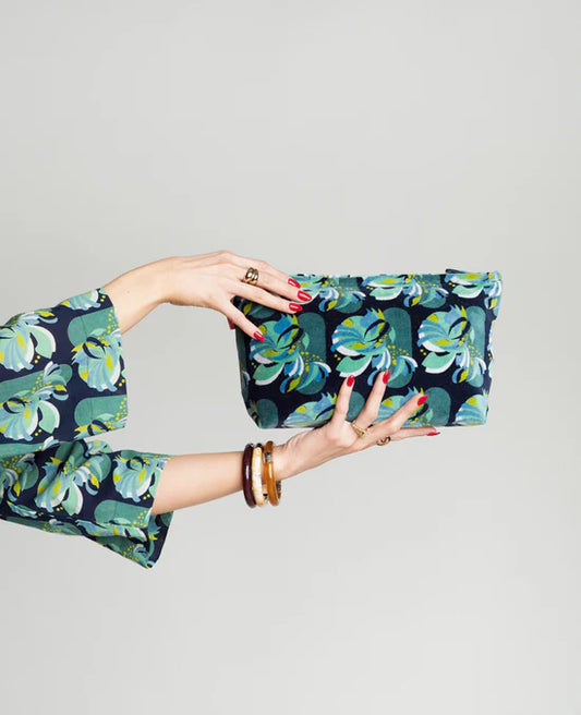 Kulturbeutel/Toiletttasche aus Baumwollsamt