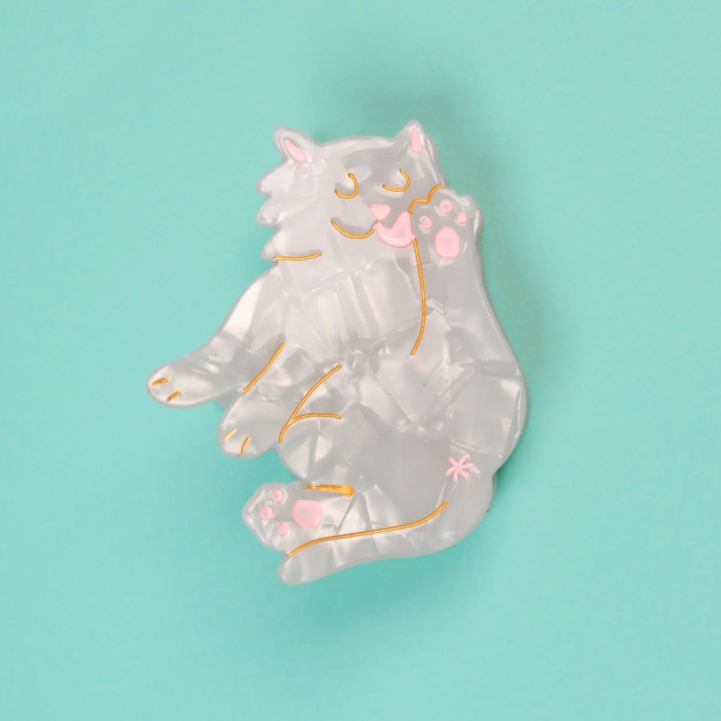 Haarklammer weiße Katze von Coucou Suzette
