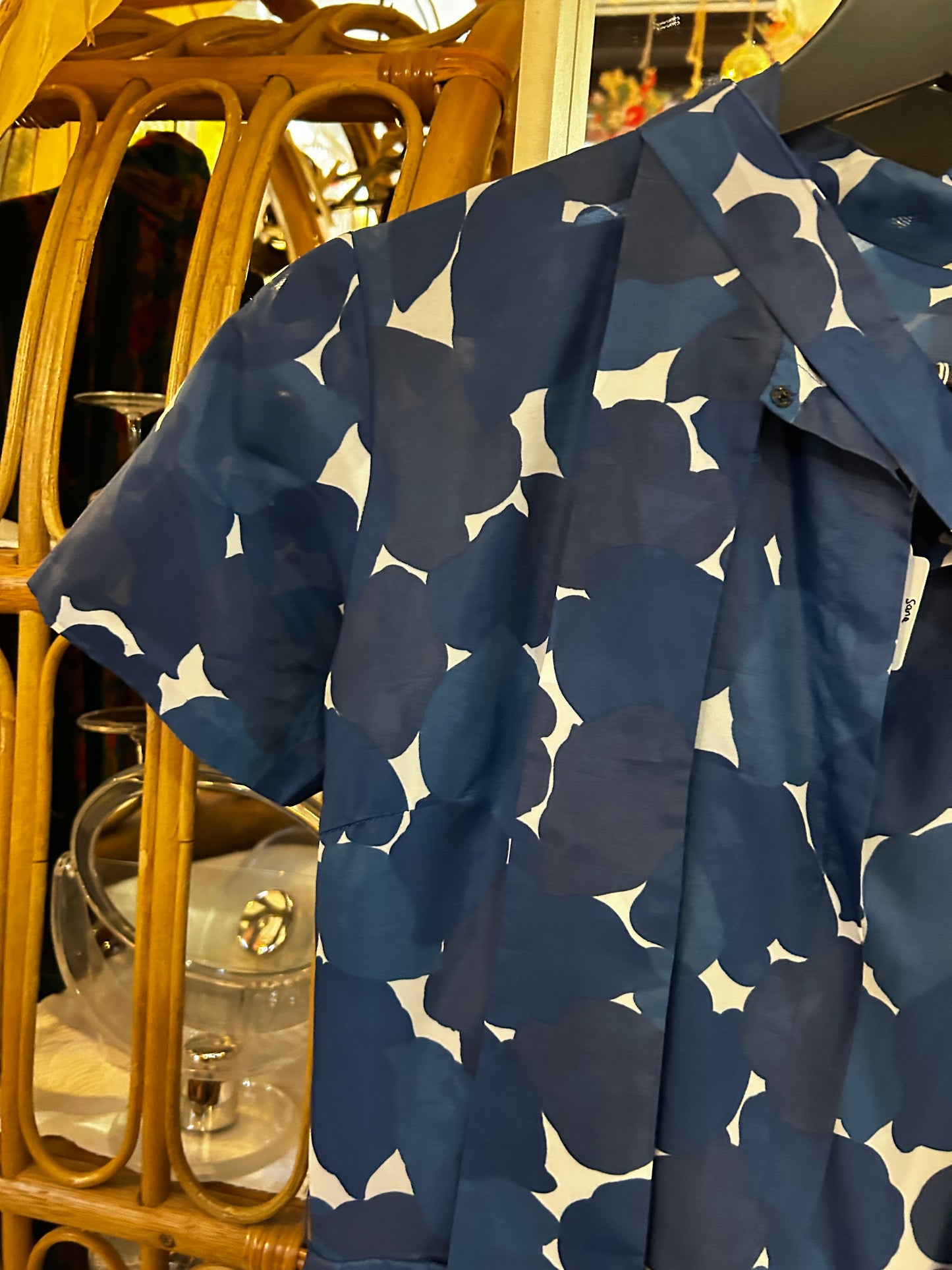 Blaues Vintage Kleid - Größe S/XS