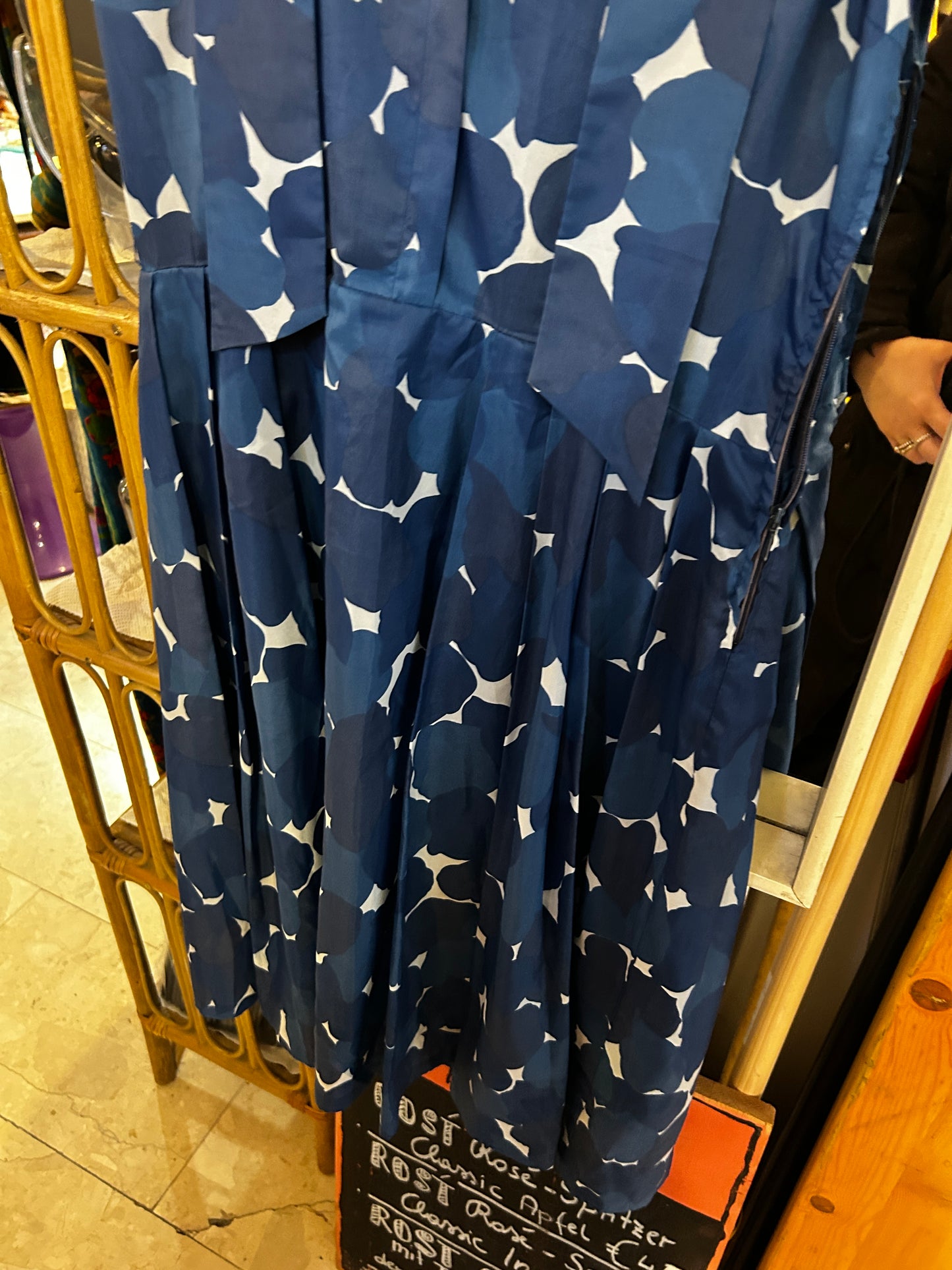 Blaues Vintage Kleid - Größe S/XS