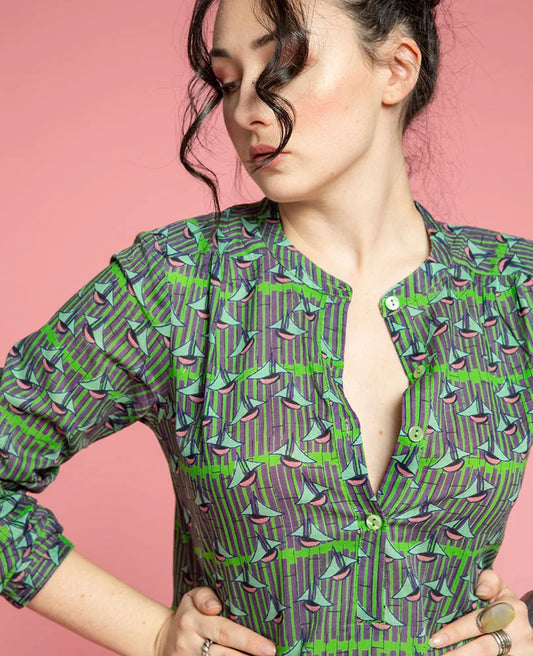 Langes Kleid – Bato Vibrant Green