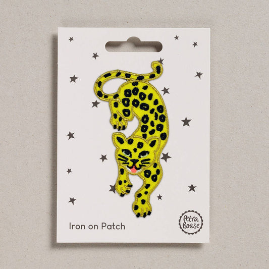 Aufbügelbarer, bestickter Leoparden-Aufnäher