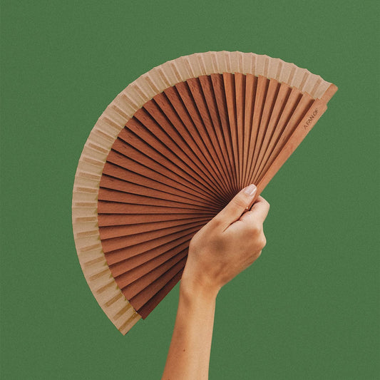 Fächer WOOD BEIGE - 21 cm - Beige