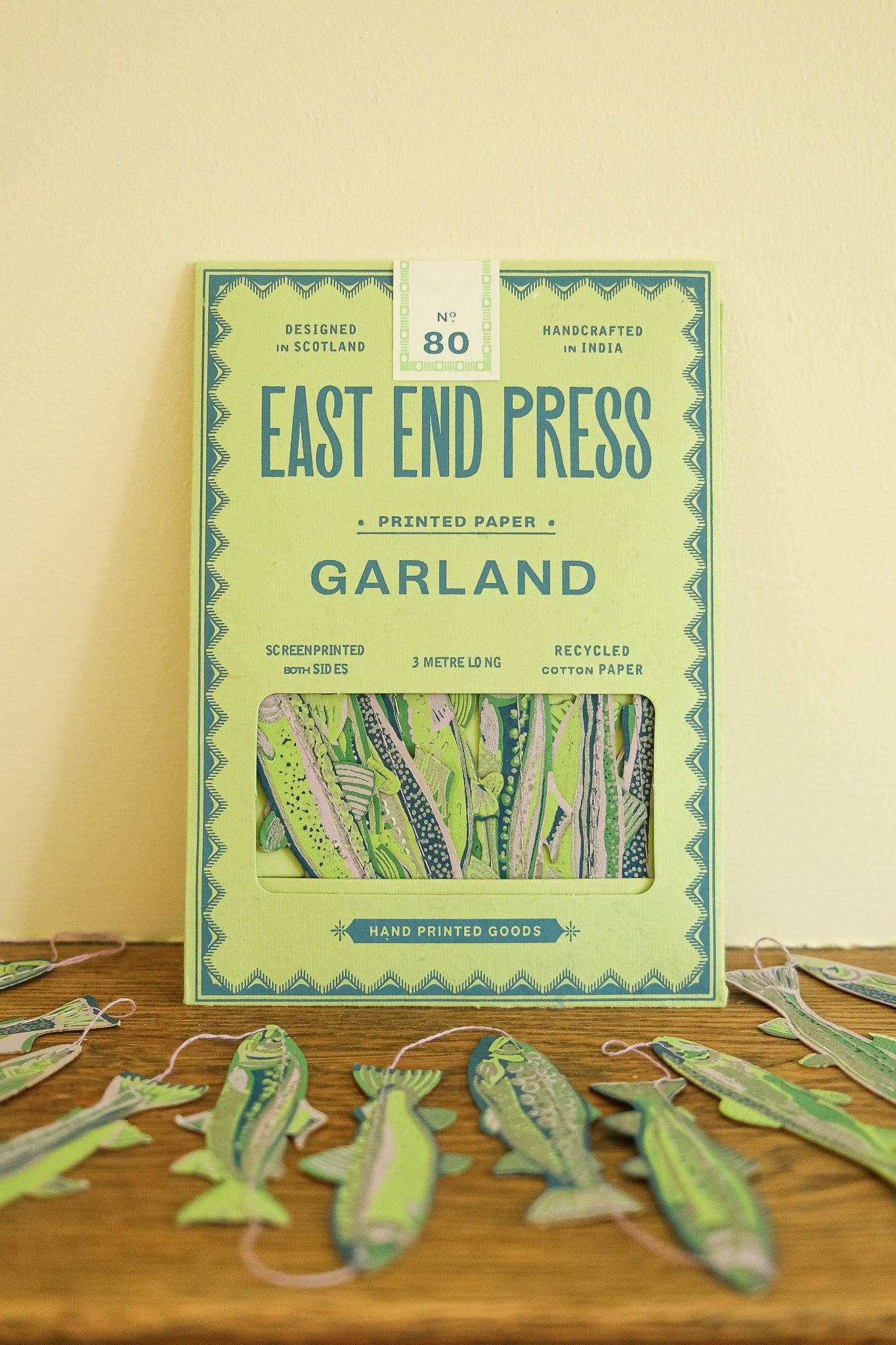 Leckere Sardellen – genähte Girlande