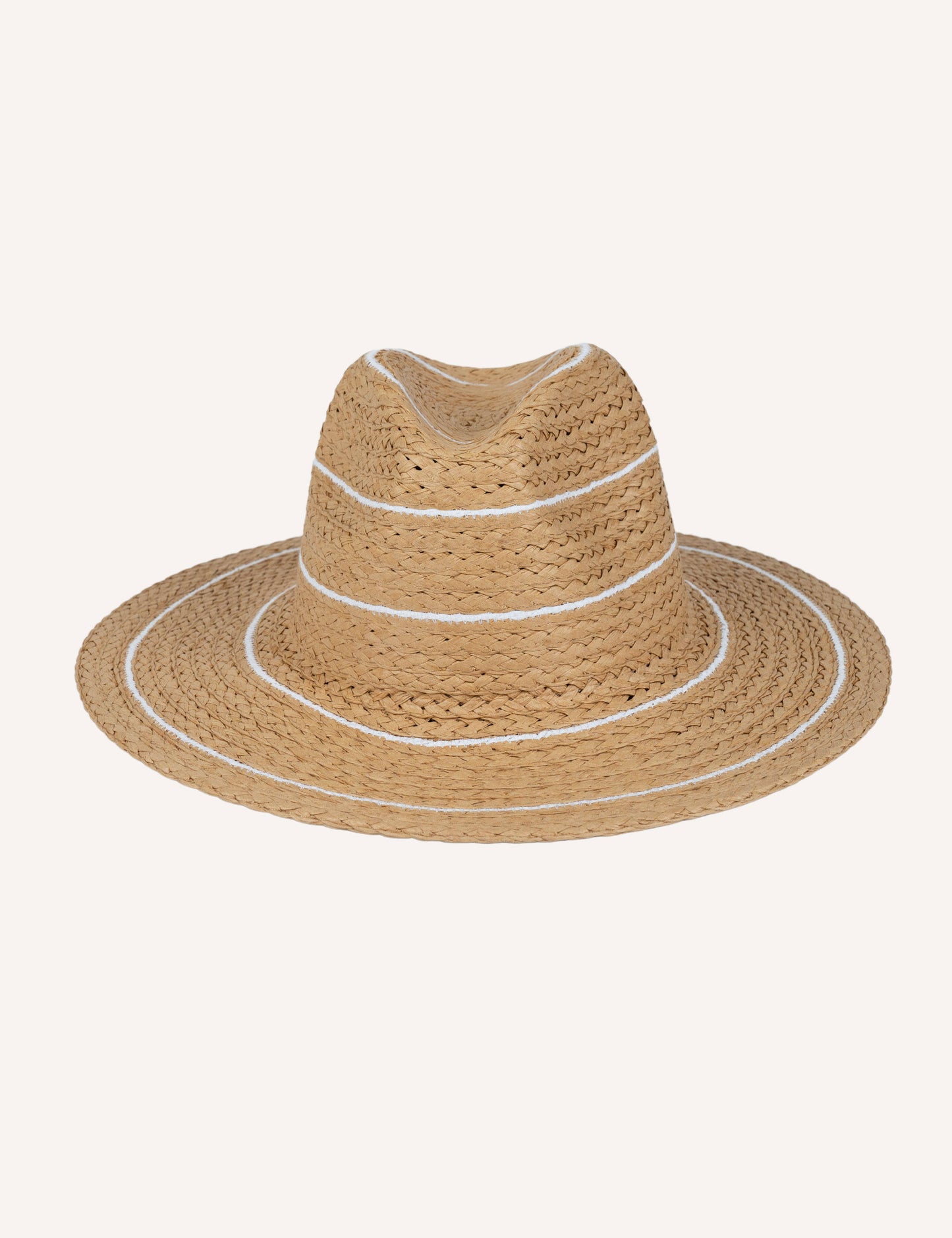 CUCOCUCA Sommerhut mit Cremestreifen / 100% Papier