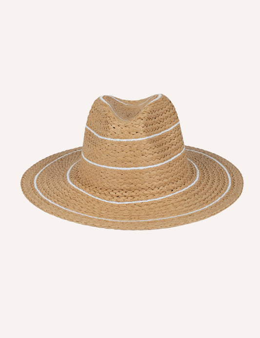 CUCOCUCA Sommerhut mit Cremestreifen / 100% Papier