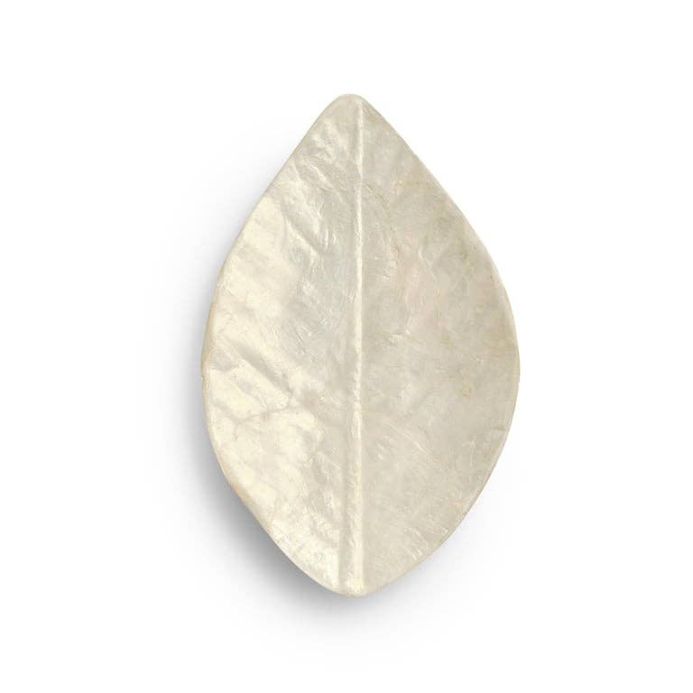 Schale Muschel Capiz Bananenblatt