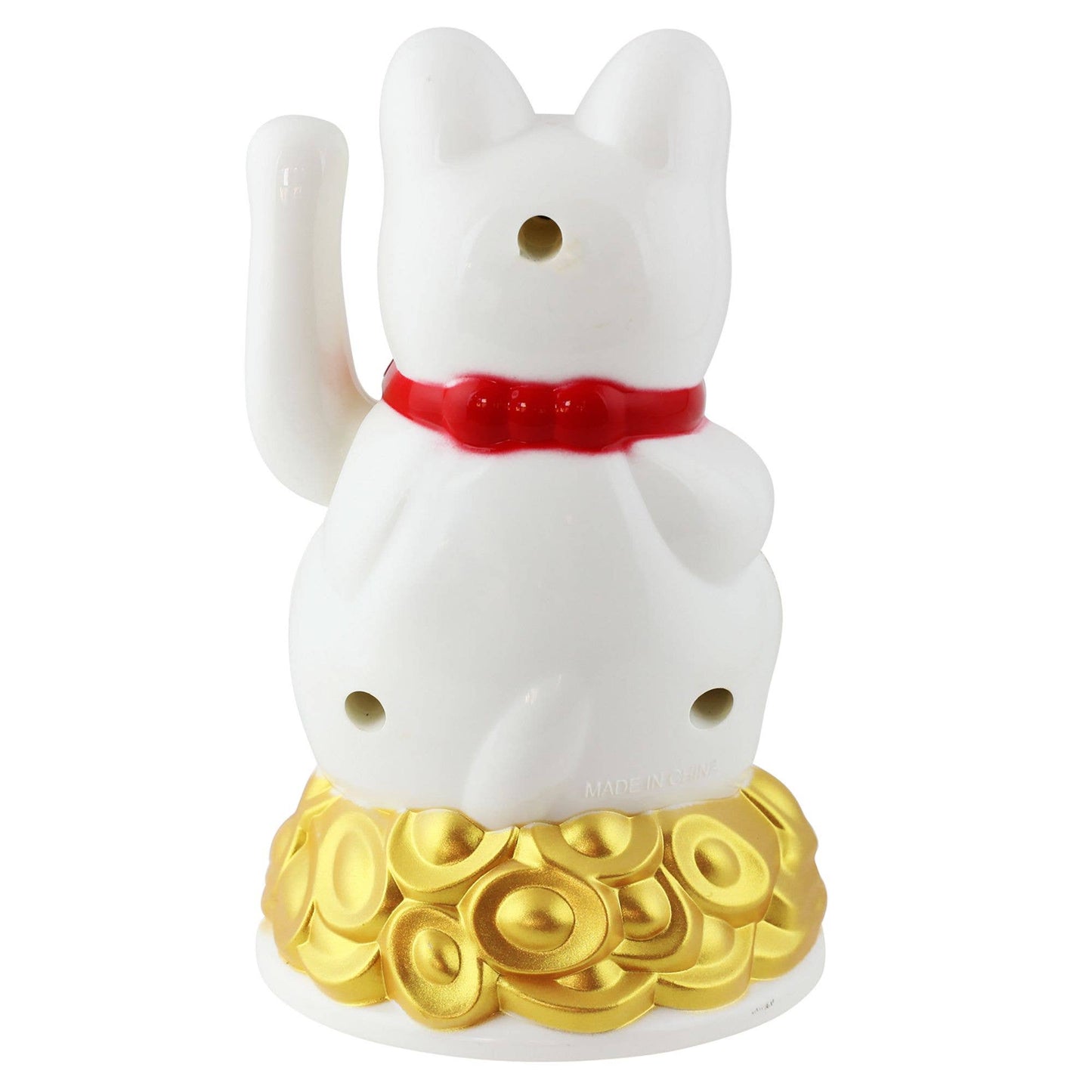 Glückskatze Maneki-neko Winkekatze 11cm weiß