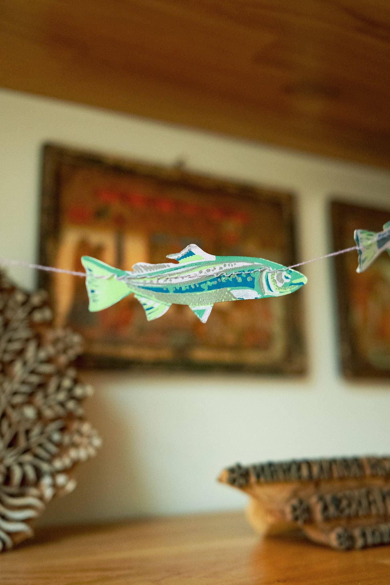 Leckere Sardellen – genähte Girlande