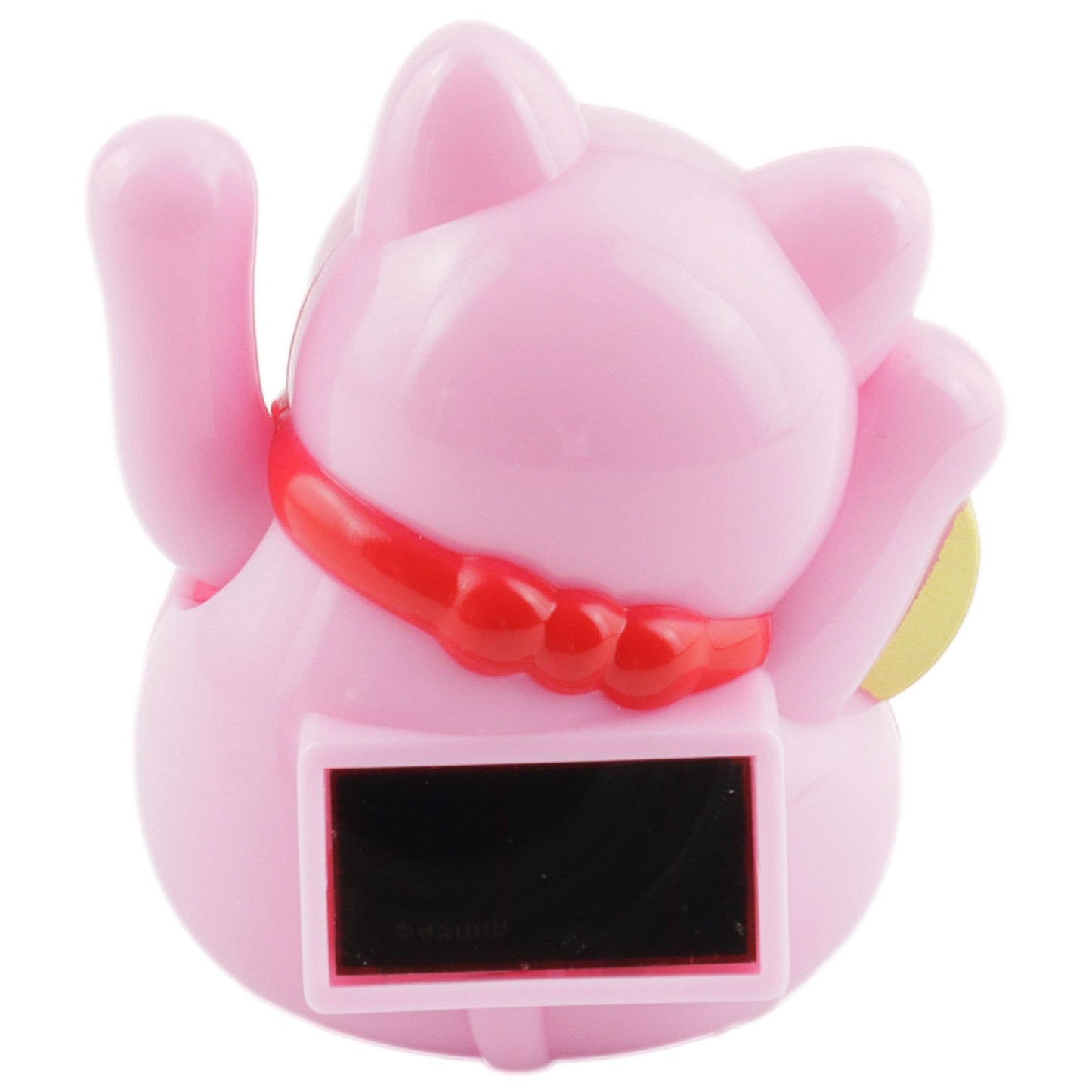 Glückskatze Mini Maneki-neko Freude rosa Solar 5cm Lucky