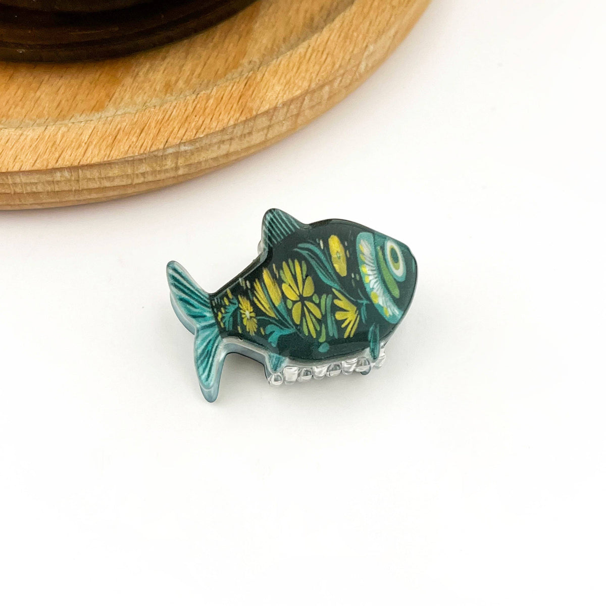 Haarklammer Sardine mit Seegras