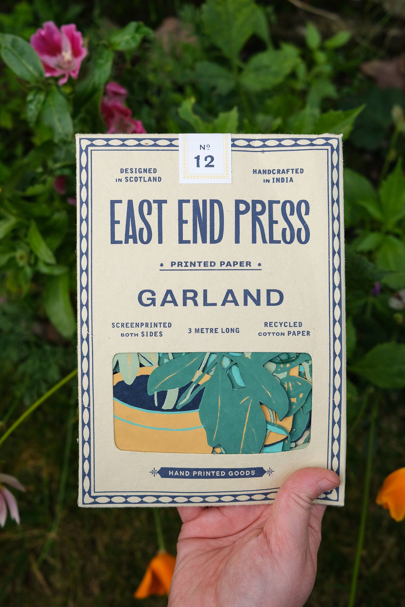 Genähte Girlande für Zimmerpflanzen