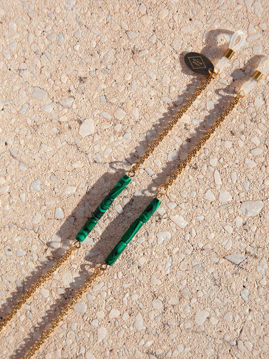Missy Malachit Brillenkette von Coco Bonito