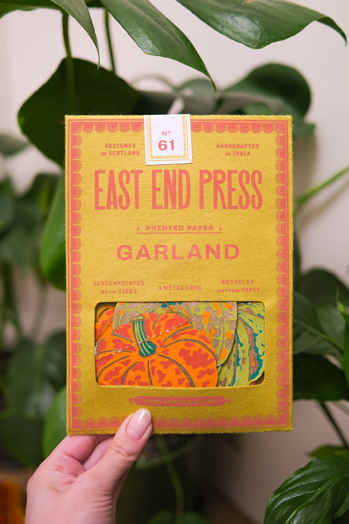 Genähte Kürbisgirlande