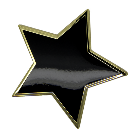 Großer Stern Pin in Schwarz und Gold