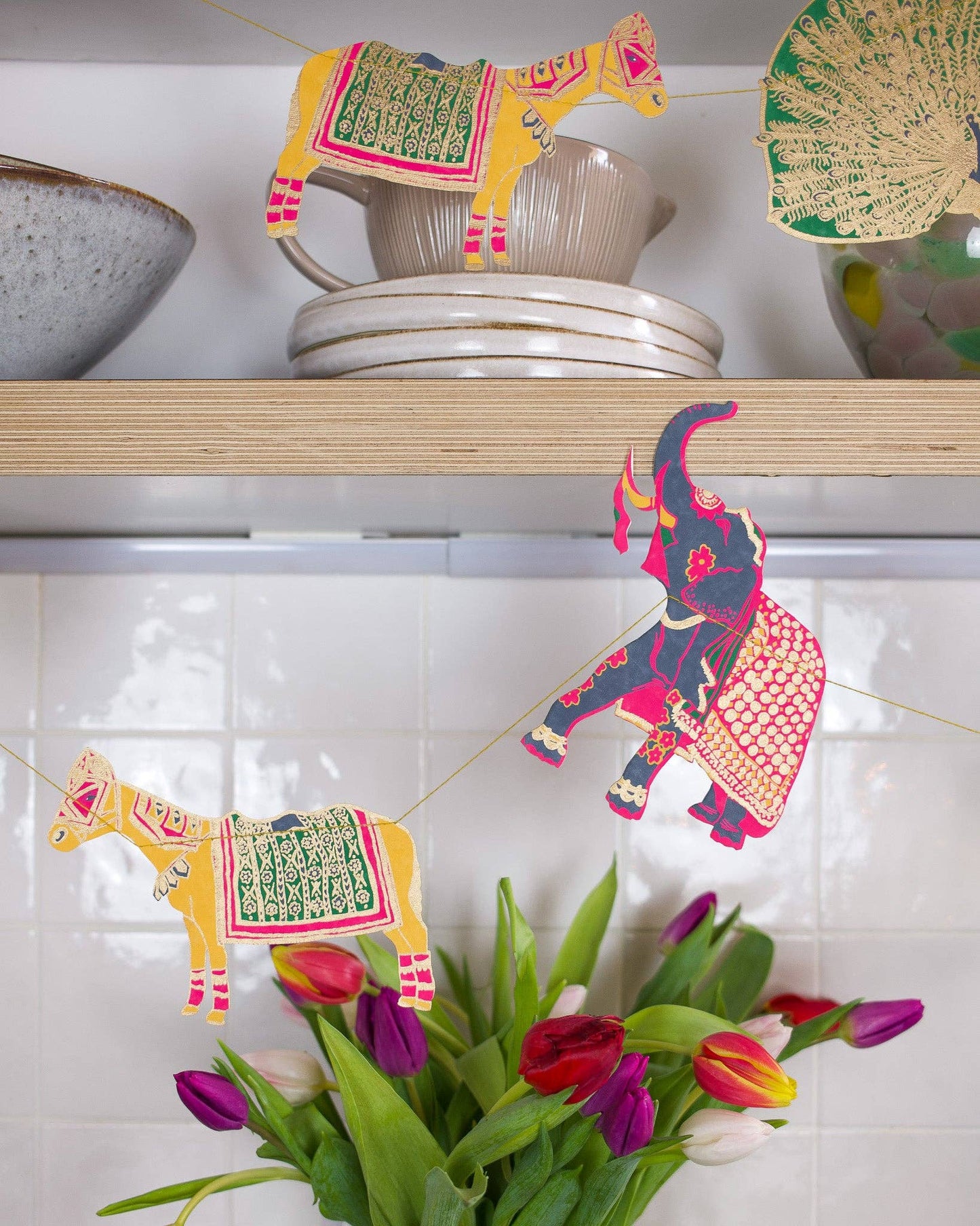 Indien genähte Girlande